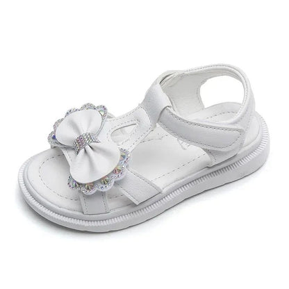 Girls Sandals Kids Soft Soles Casual Princess Shoes New Water Diamond Beach Shoes Bow Shaped Girl Sandals