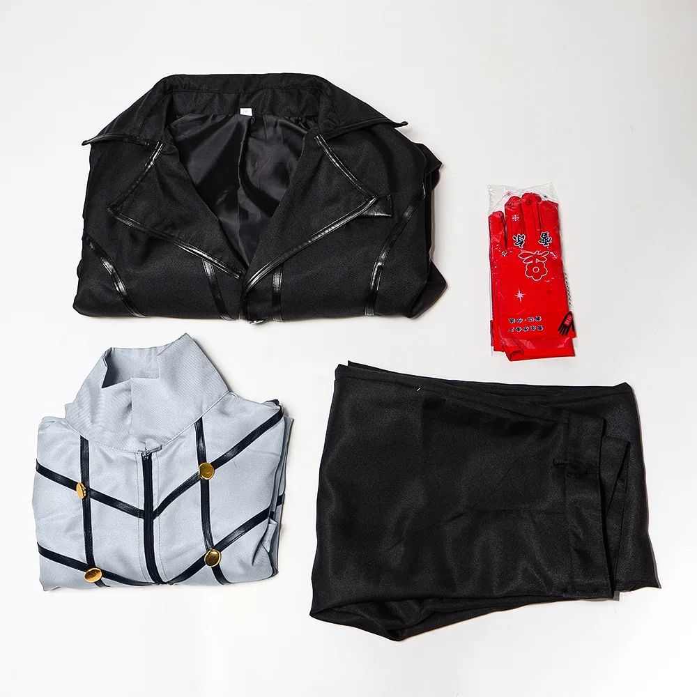 Anime Persona 5 Joker Cosplay Costume Game P5 Rain Palace Lotus Cosplay Full Set of Clothing Glove Mask Black Overcoat Uniform
