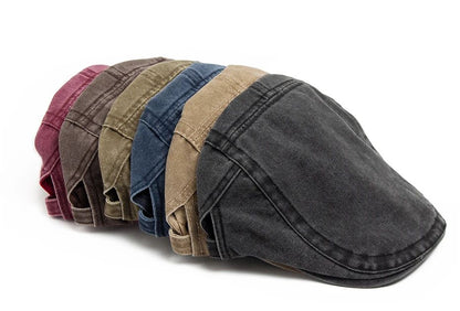 New Vintage Cotton Beret Men Women Fashion Flat Visor Cap Casual Autumn Berets Retro Newsboy Hat Summer Unisex Adjustable