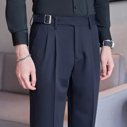 Calças de Terno Masculinas, Calças de Vestir Slim Modernas, Calças Brancas Pretas Azuis Verdes Pantalones Hombre Outono/Inverno Masculino, Novidade 2025