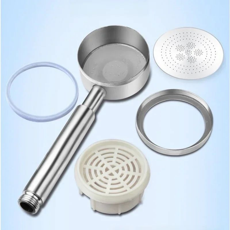 SUS 304 Stainless Steel Bathroom Handheld Shower Head High Pressure Water Saving Sprayer Nozzle Supercharged Rainfall Showerhead