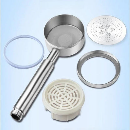 SUS 304 Stainless Steel Bathroom Handheld Shower Head High Pressure Water Saving Sprayer Nozzle Supercharged Rainfall Showerhead