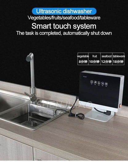 Ultrasonic Dishwasher Automatic Household Portable Sink Dishwasher Small Free-standing Installation-free Kitchen 110V/220V