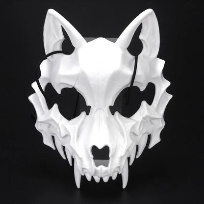 Skull Party Mask Demon Werewolf Tigers Skull Half Face Cover Mask Halloween Dance Prom Cosplay Costume Mask Prop