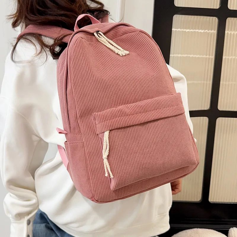 Cortex Mochila Feminina Bolsa 2025 Outono e Inverno Novo Estilo Coreano Simples Tendência de Rua Grande Capacidade Casual Mochila Feminina