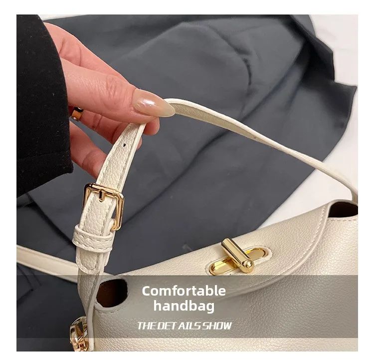 Niche Brand Women's Fashion Handbag Soft Versatile Shoulder Messenger Bag 2025 Super Hot Yellow Portable Bucket Bag Women's Bag