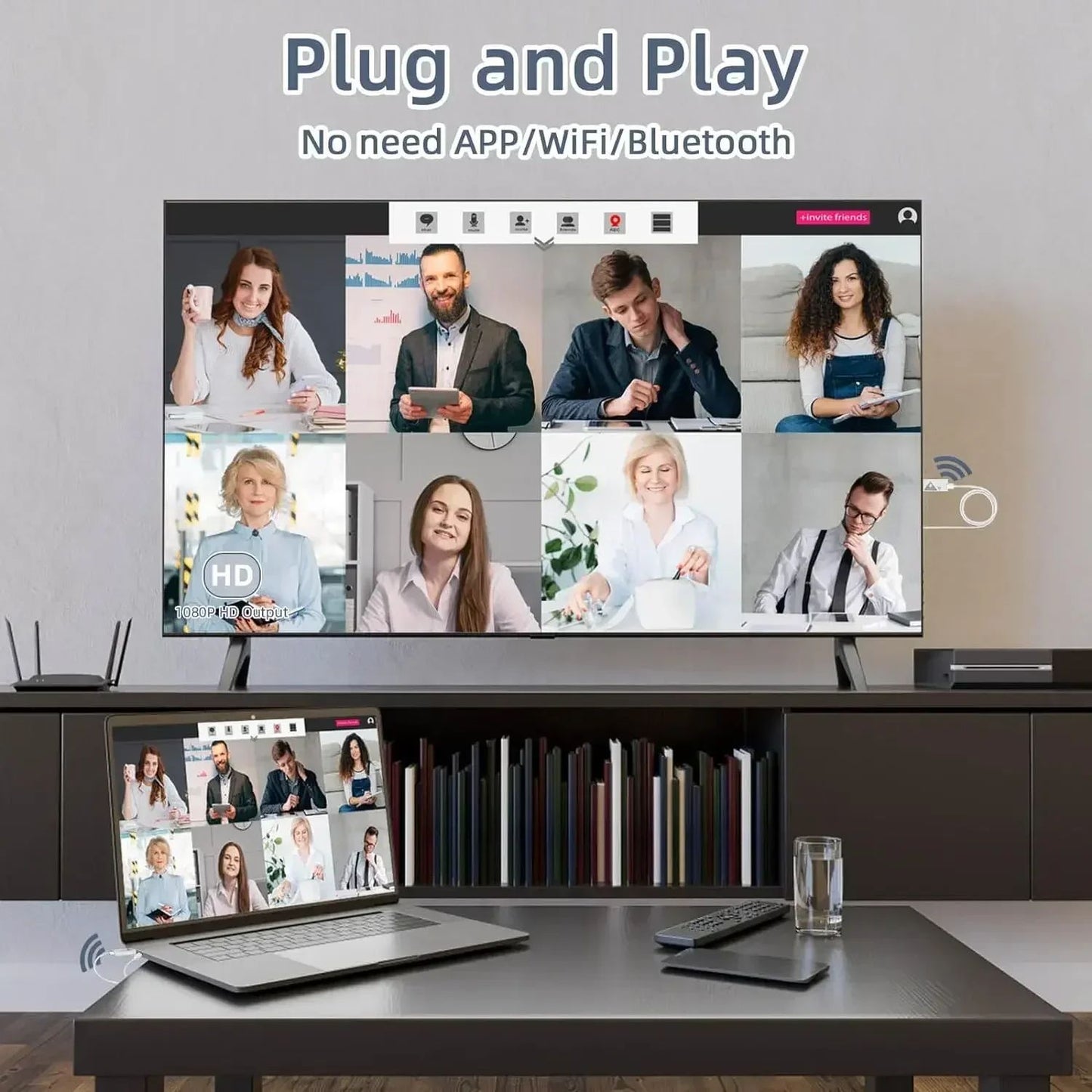 HDMI Wireless Kit - 1080P Up To 30M: Featuring USB-C Simplify Your Setup, Revel in Cable-free Visual Streaming Freedom
