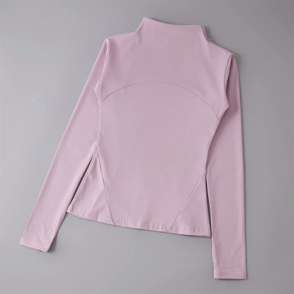 Yoga Tops Windbreaker Zipper Running Jackets Women Long Sleeve Running Sports Sweatshirts Ladies Workout Fitness Coat Activewear