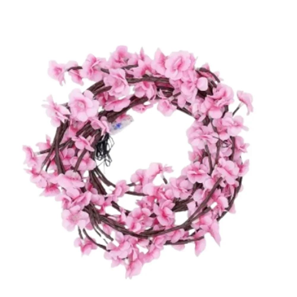 Cherry LED Tree Branch Lights for Wall Cherry Blossom Willow Vine Twig Decor Garland Christmas Decorations Indoor Home Wall Door