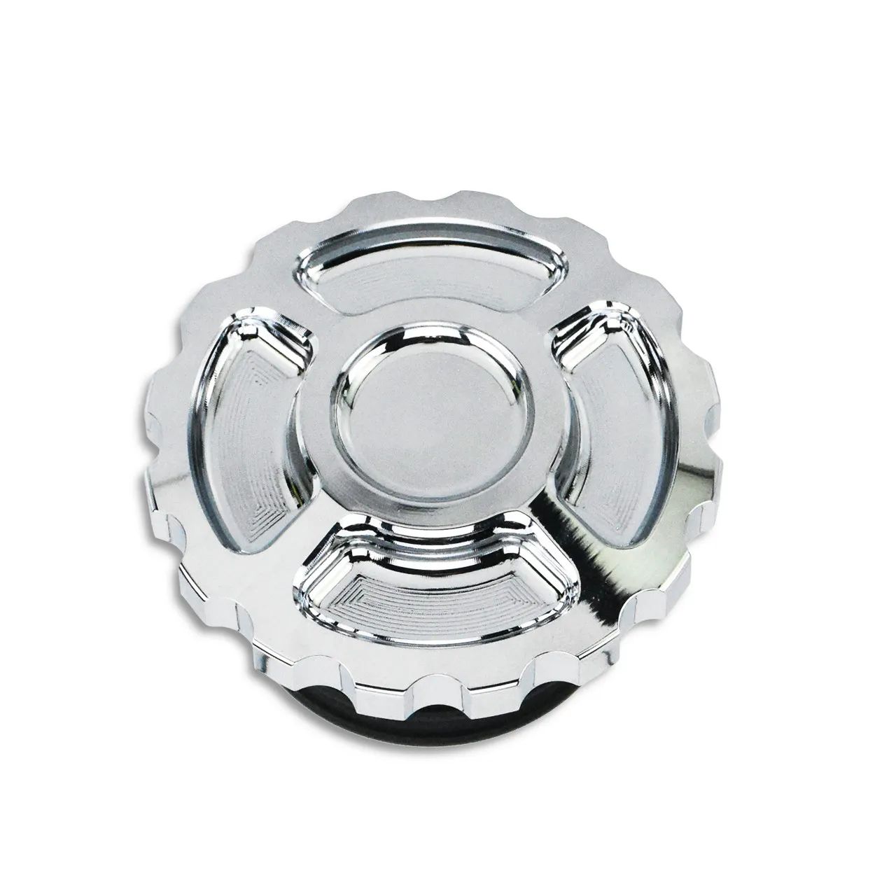 Tampa de combustível/óleo cromada preta para motocicleta Harley Sportster 883 1200 XL XR Iron Dyna Touring Softail FLHR