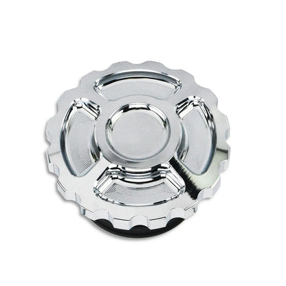 Tampa de combustível/óleo cromada preta para motocicleta Harley Sportster 883 1200 XL XR Iron Dyna Touring Softail FLHR