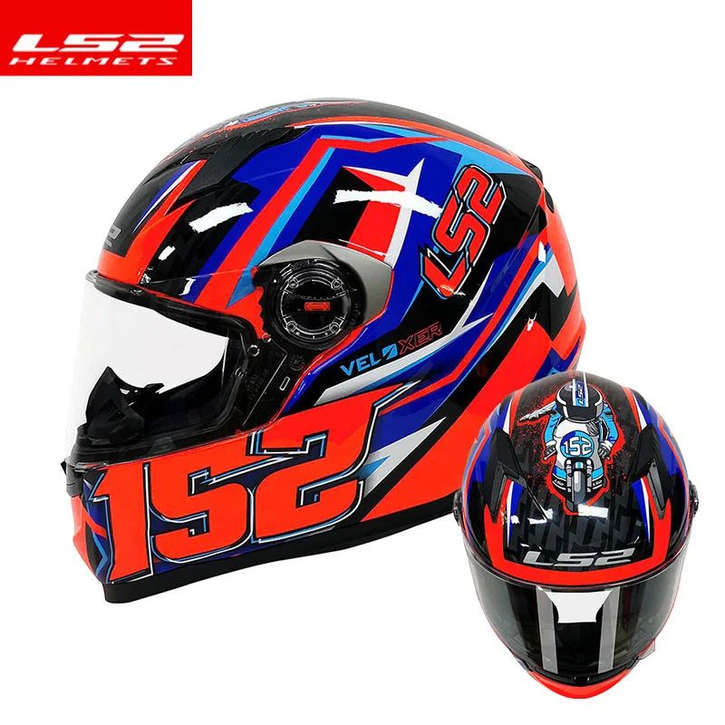 Capacete de motocicleta LS2 FF358 Capacete integral LS2 Draze para homens e mulheres Capacete de corrida de moto com casco de ABS Cascos Para Moto Aprovado pela ECE