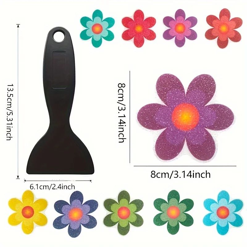 10pcs-Cartoon Pattern Bathroom Bathtub Anti Slip Sticker Staircase Floor Mat Children's Room Self-adhesive Anti Slip Sticker
