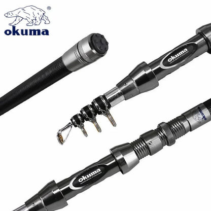 OKUMA New Carbon Rock Rod 1.5M/1.8M/2.1M/2.4M/2.7M Ceramic Guide Ring Water Drop Spinning Wheel Fishing Rod