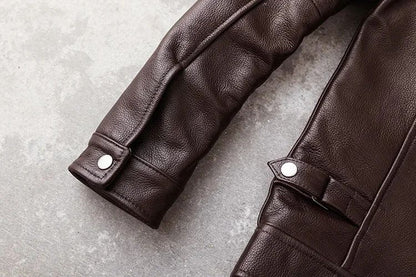 New Casual Real Cowhide Genuine Leather Jacket Men Slim Mens Clothes Spring Autumn Men's Cow Clothing Asian Size 6XL