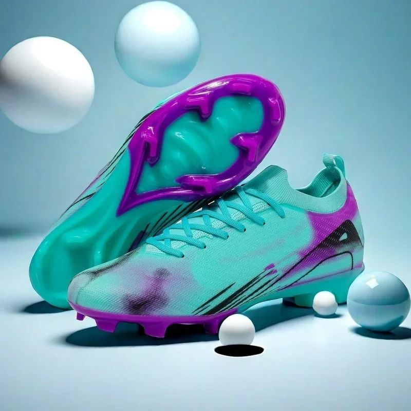 New Men Football Boots Cleats Outdoor Soccer FG Ultralight Match Soccer Shoes Training Shoes Drop Shipping Non-Slip Long Spikes