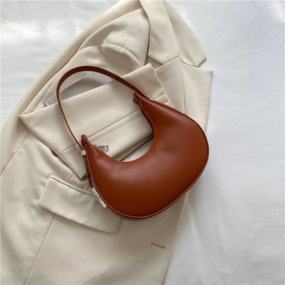 Fashion Luxury Design PU Leather Hobo Shoulder Bag Women Small Clutch Handbag Purse Female Underarm  Bag Travel Totes