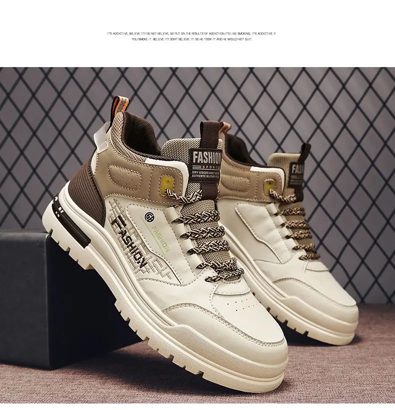 Tênis Masculino Casual de Outono Vulcanizado, Tênis Esportivo Masculino para Caminhada, Tênis Masculino para Área Externa, Tênis Masculino com Sola Macia para Caminhada