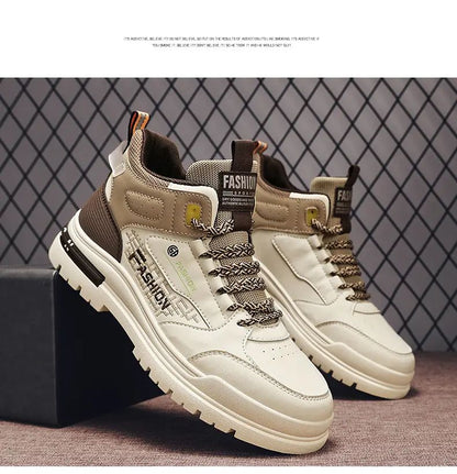 Tênis Masculino Casual de Outono Vulcanizado, Tênis Esportivo Masculino para Caminhada, Tênis Masculino para Área Externa, Tênis Masculino com Sola Macia para Caminhada