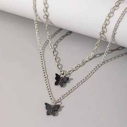 Colar Feminino com Pingente de Gota D'água com Borla em Aço Inoxidável Banhado a Ouro, Estilo Europeu e Americano, Corrente na Clavícula, Joia para Festa
