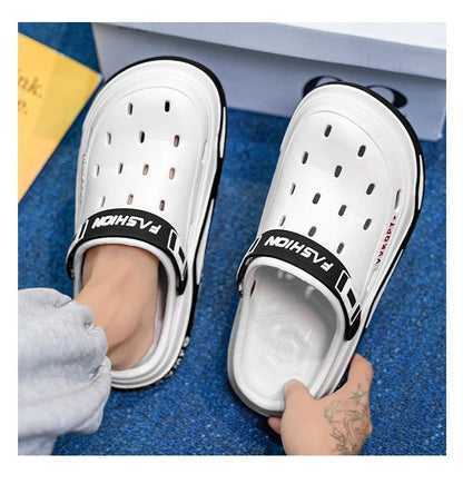 New fashion sandals Men's EVA casual comfortable hole garden shoes outdoor men's beach sandals indoor home unisex slippers