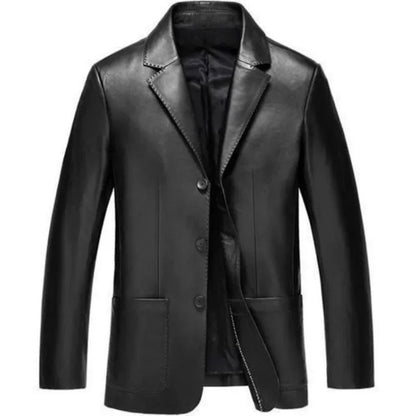 Thin Men's Suit Jackets Coat Short Cropped Male Blazer Leather Slim Fit Premium Simple Breasted New In Fashionable Elegant