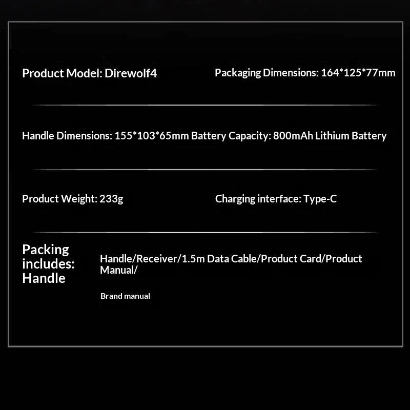 Direwolf 4 Series Arknights:Endfield Gamepad Perlica Joystick Force Adjustment Wireless Anime Game Controller for PC Switch