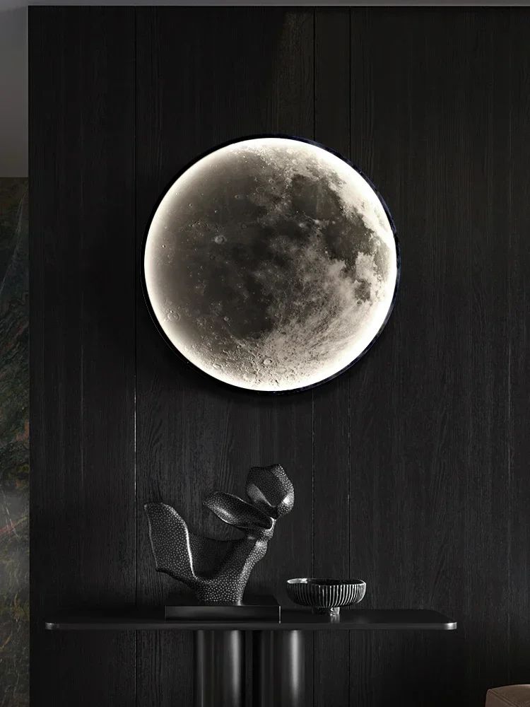 2025 Newest LED Modern Simple Bedside Wall Lamp Net Red Creative Living Room Bedroom Moon Mural New Balcony Stair Aisle Lamps