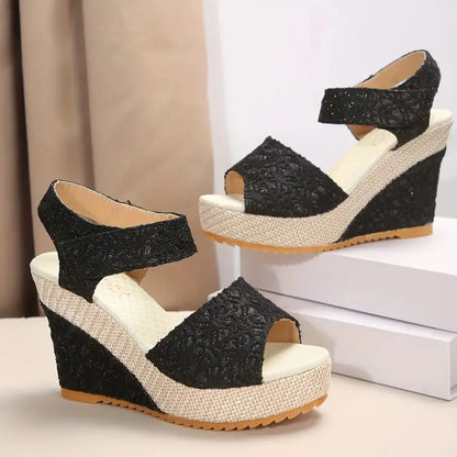 Women Wedge Sandals Summer Women Comfortable Luxury Designer Shoes Heels Women Peep Toe Platform Sandals Sexy Party Dress Shoes
