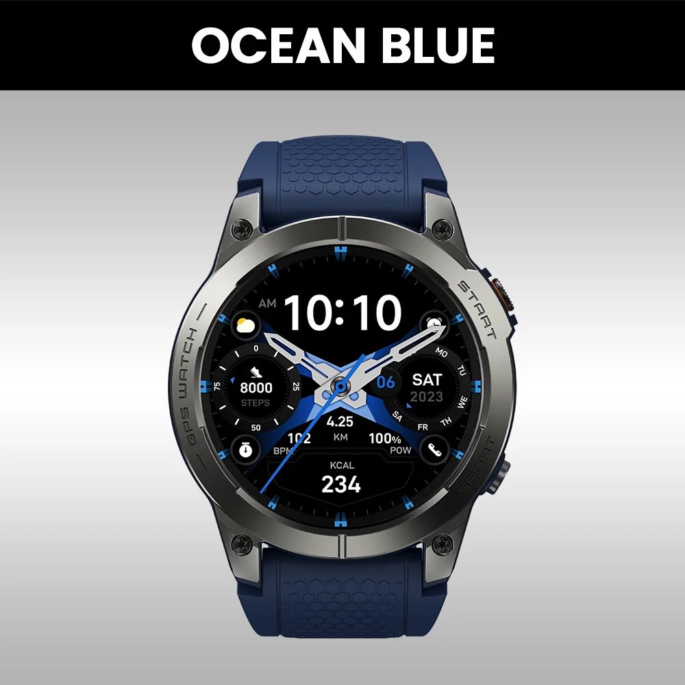 Zeblaze Stratos 3 PRO GPS Smart Watch 1.43" AMOLED Display Bluetooth Phone Calls Health Monitor Smartwatch Sports Route Display