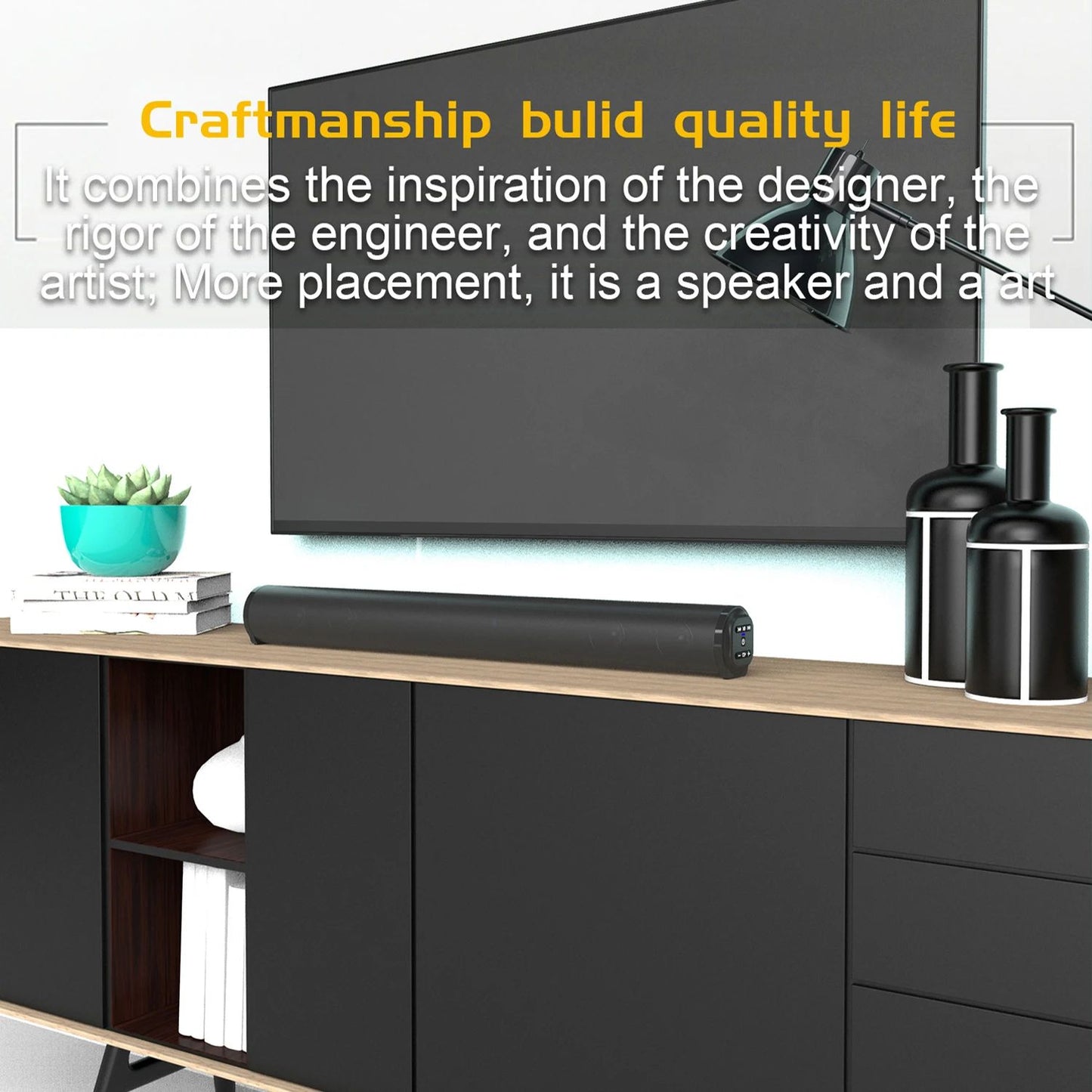 Echo Wall Portable Bluetooth Speaker 3D Stereo Surround Desktop Home TV Computer Outdoor Ultra Power Sound Projector Subwoofer