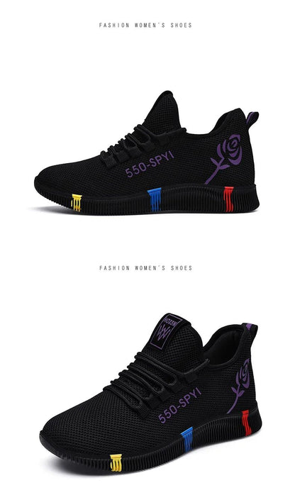 Tenis Feminino 2025 Women Vulcanized Shoes Air Mesh Light Soft Sneakers Female Flats Platform Lace Up Casual Shoes Basket Femme