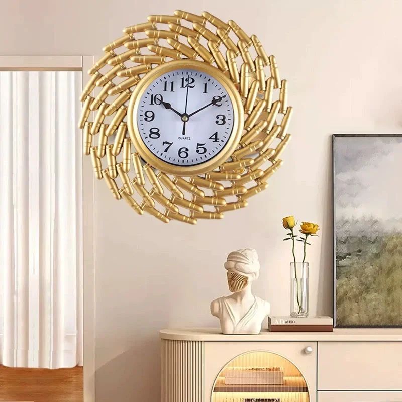 Retro home wall decoration clock font clear wall clock travel time accurate border three-dimensional hanging quartz clock