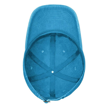 Dancing Skeleton Blue Vintage Adjustable Washed Cotton Trucker Hat Black Fitted Baseball Ball Cap for Men Women Headwear