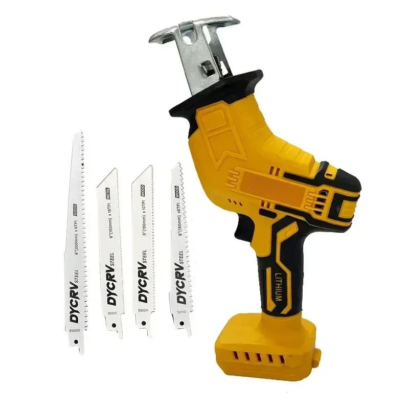 Serra Sabre Sem Fio 2800RPM 20V Serra Elétrica Sem Escovas Multifuncional para Cortar Metal Madeira Tubos Ferramenta Elétrica Compatível com Dewalt