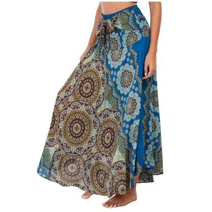 Sexy Summer Long Boho Bottom Women Skirt Vintage Casual Ropa Mujer Faldas Loose Fashion y2k Maxi Skirts Woman Clothing Saia Jupe
