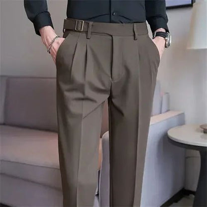Calças de Terno Masculinas, Calças de Vestir Slim Modernas, Calças Brancas Pretas Azuis Verdes Pantalones Hombre Outono/Inverno Masculino, Novidade 2025