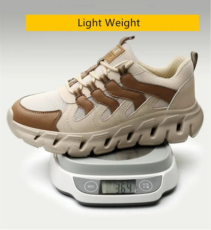 Light work shoes for men with iron professional man safety shoes non-slip work boots men steel nose safety sneakers man 46