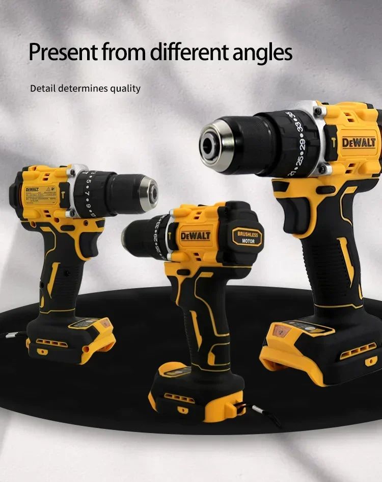 DEWALT DCD805 Parafusadeira Elétrica Compacta Sem Escova Furadeira de Impacto 20V Bateria de Lítio Recarregável carregador