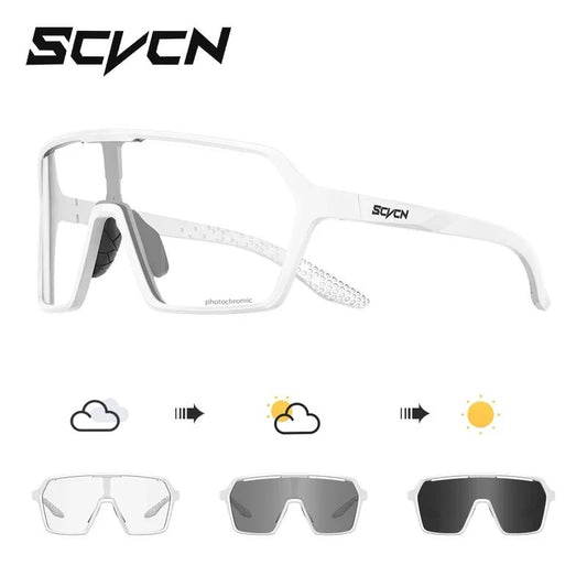 SCVCN Cycling Sunglasses Men Photochromic Glasses Fashion for Women Bike Mountain Road Bicycle Eyewear Cycle Goggles UV400 MTB