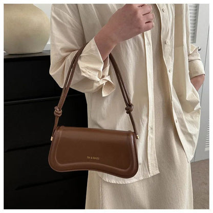 Ladies Shoulder Crossbody Bags PU Leather Women Underarm Bags Solid Color Small Top-handle Bags Purse Female Daily Handbags