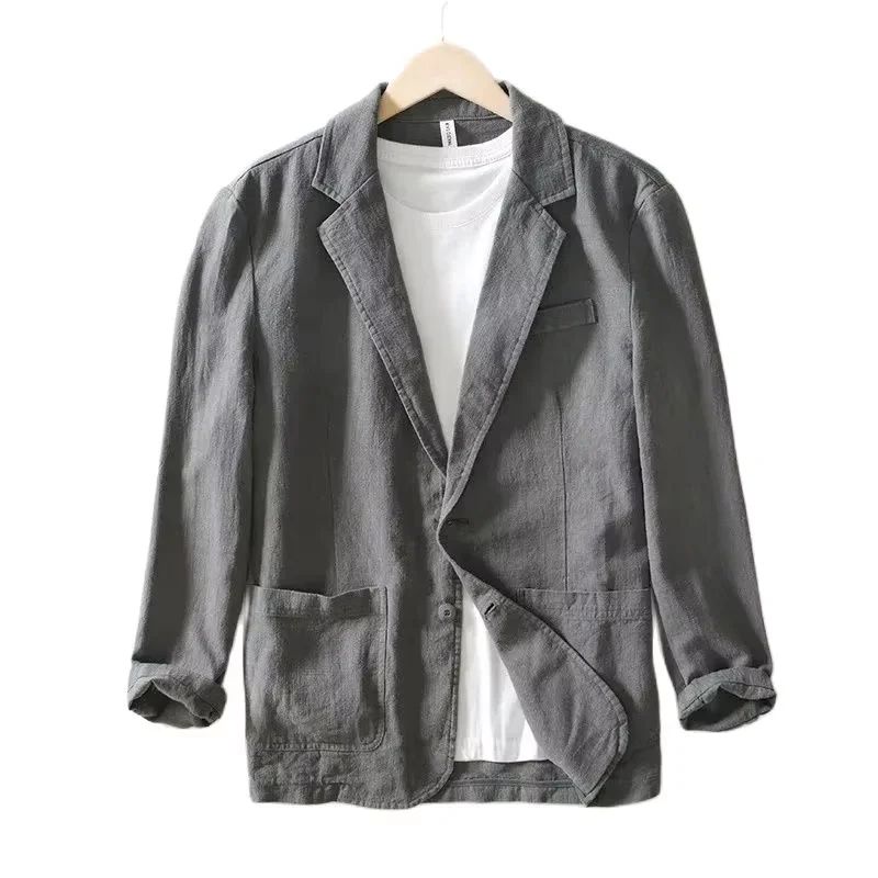 Breathable Men's Blazer Suit Jacket For Men Black Coat For Summer Business Lightweight Male Clothes 2025