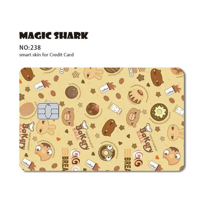 Magic Shark Sugar Daddy Meme Poke Money Funny Sticker Cover Skin Protective for Small Large Chip Credit Debit Card