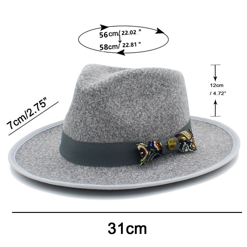 Men Women Fedora Hats Casual Vintage Autumn Winter Caps Bowknot Jazz Designed Outdoor Britain Derby Luxury Hat  Trilby Caps