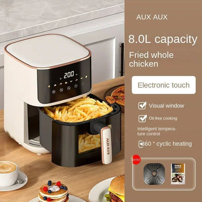 220V AUX Air Fryer and Oven Combo: Multifunctional, Fully Automatic, No Oil Technology, Easy-to-clean DD