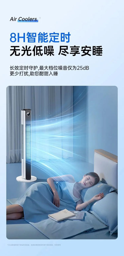 Mini Ventilador de Refrigeração de Ar Portátil 220V para Uso Doméstico com Tamanho Pequeno e Design Vertical