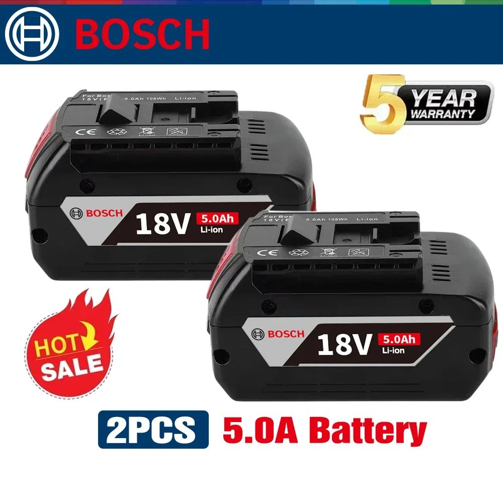 ?Bateria de Lítio Bosch Professional 18V original para Ferramenta Elétrica Recarregável Bosch BAT609 BAT609G BAT618 BAT618G?