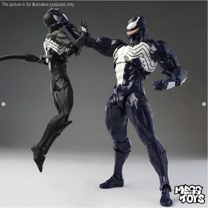 In stock NEW Mess Toys Venom Lethal Neighbor Spider Man Symbiotic Black Suit Messtoys Spiderman Anime Action Figure Model toys