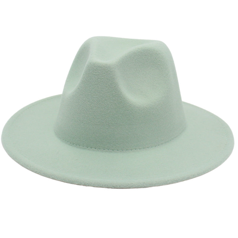 Women Fedora Hat Autumn Winter Luxury Men Top Hats Trendy Formal Wedding Decorate Black Green White Panama Cap Fedoras Gorras