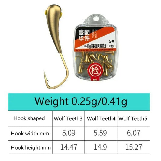 10 pçs/lote Anzol de Pesca de Aço Inoxidável Japão Farpado Gancho Virado Acessórios de Pesca Suprimentos Isca Carpa Latão Equipamento de Pesca